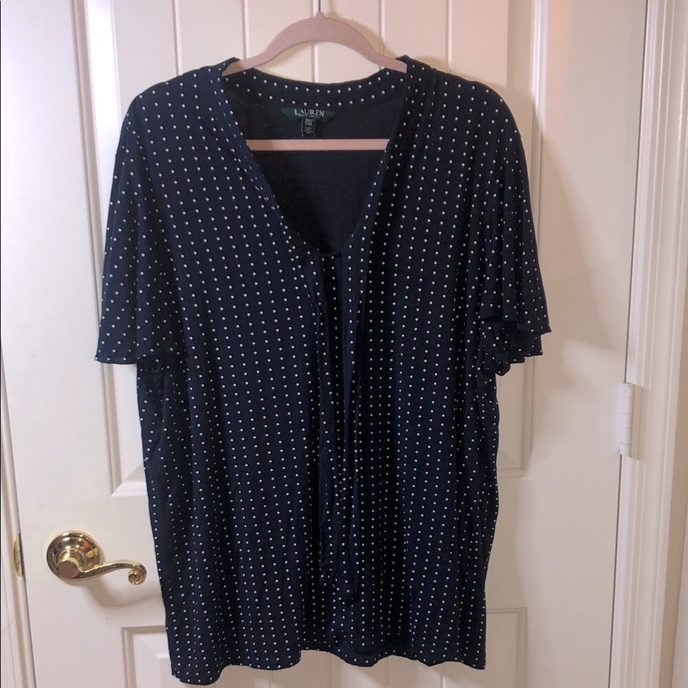 Ralph Lauren Navy and White Dotted Tunic